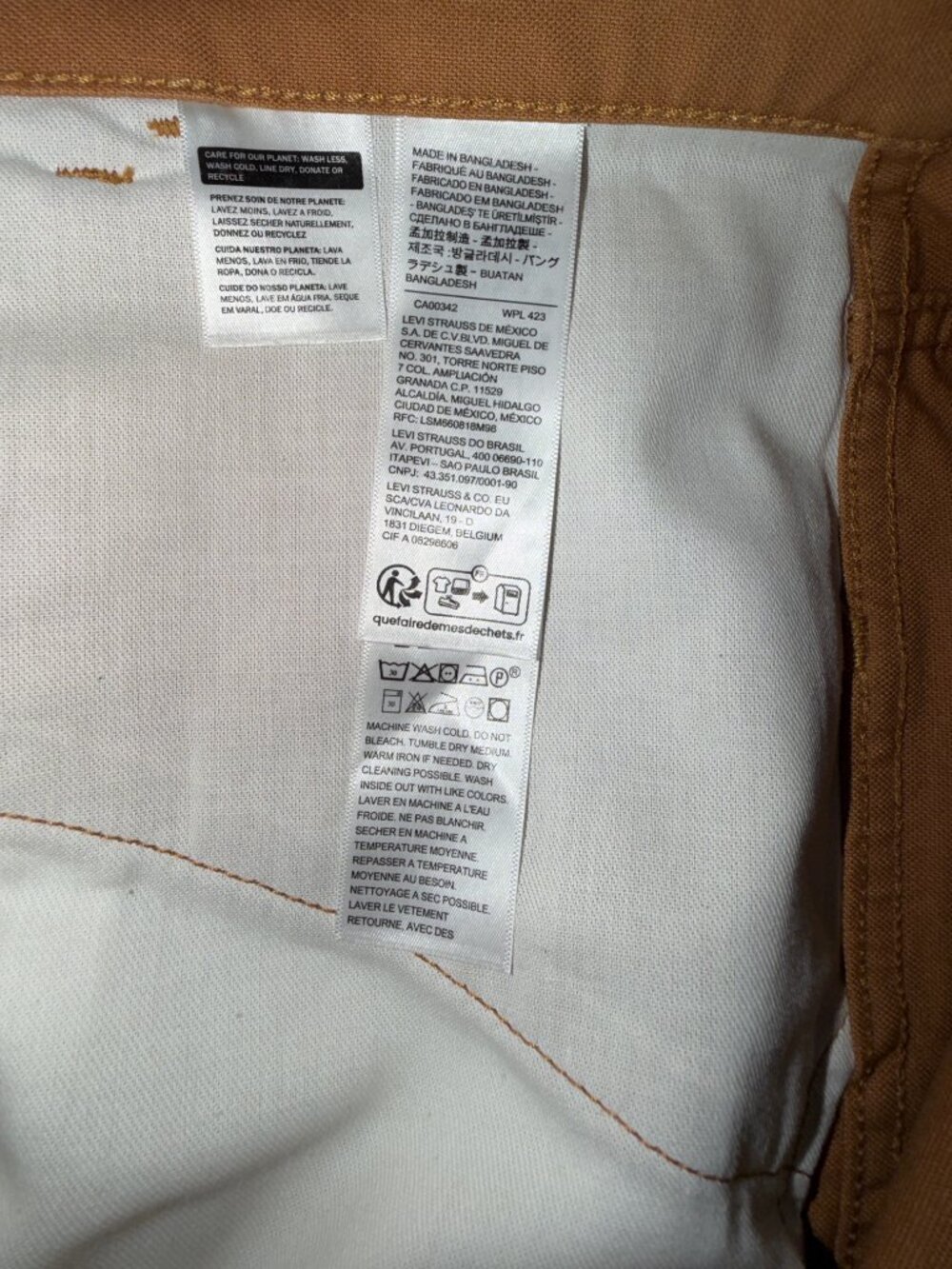Levi’s Skateboarding Cropped Carpenter Pants Duck Canvas Brown Sugar - Sz. 36x27 - Picture 10 of 12